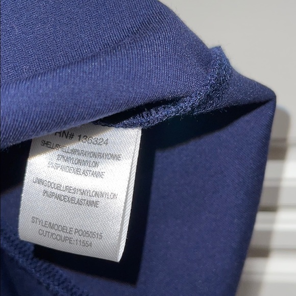 HALSTON HERITAGE Navy Stretch Ponte Dress EUC! - Picture 10 of 11